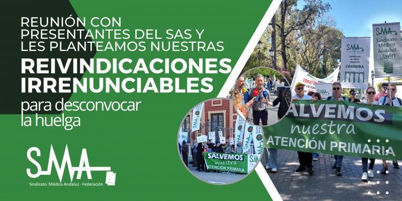 El comité de huelga del SMA se reúne con presentantes del SAS y les plantea sus reivindicaciones irrenunciables para desconvocar la huelga