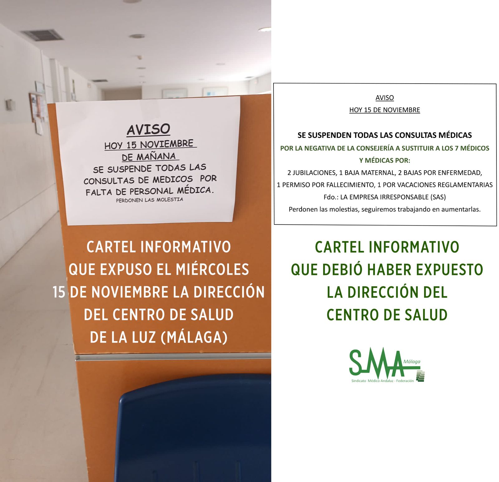 La situación de no cubrir las sustituciones de los médicos con nuevas contrataciones provoca un caos en la atención primaria