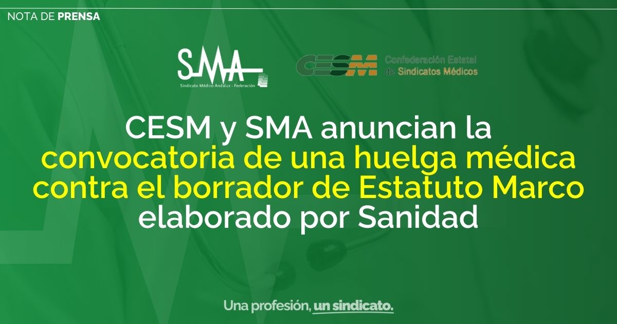 CESM y SMA anuncian a convocatoria de una huelga