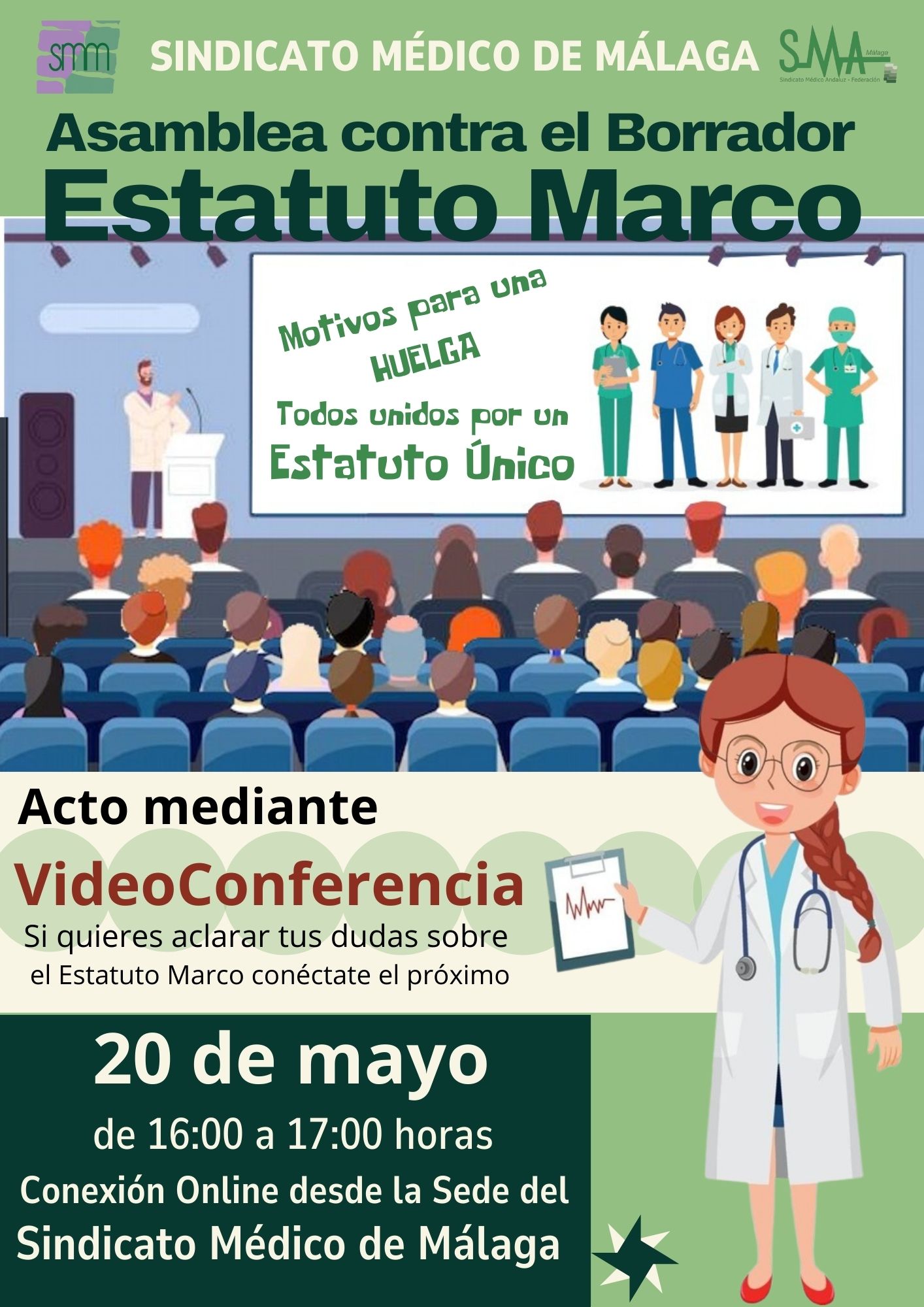 Asamblea contra el Borrador de Estatuto Marco 20 mayo