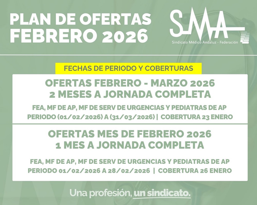 Plan de ofertas de empleo SAS febrero de 2026