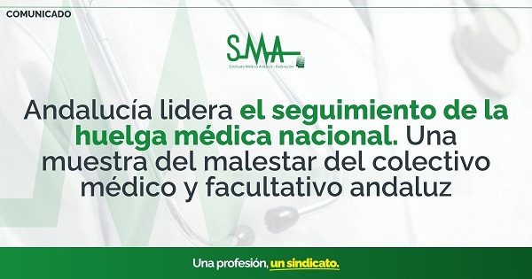 Andalucía lidera el seguimiento de la huelga médica nacional