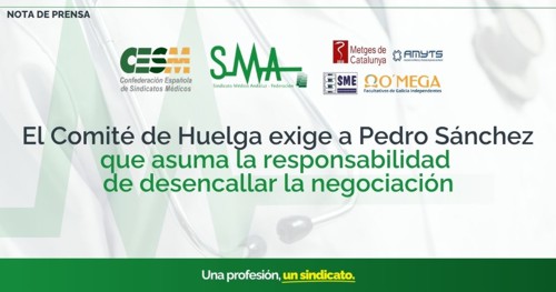 El Comité de Huelga exige a Pedro Sánchez que asuma la responsabilidad de desencallar la negociación